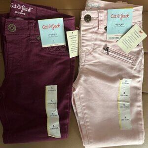 NWT 2pr Girls size 5 Cat & Jack jeggings